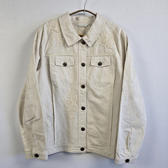 Laura Ashley Embroidered Cotton Jean Jacket - Picture 15 of 16